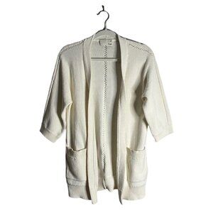 Wilfred Free Women's Ivory Knit Open Front Cardigan